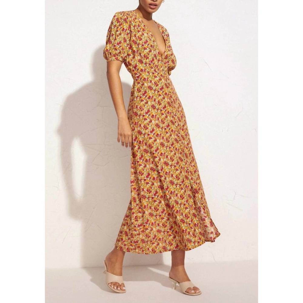 FAITHFULL THE BRAND bellavista midi dress in la gomera floral print